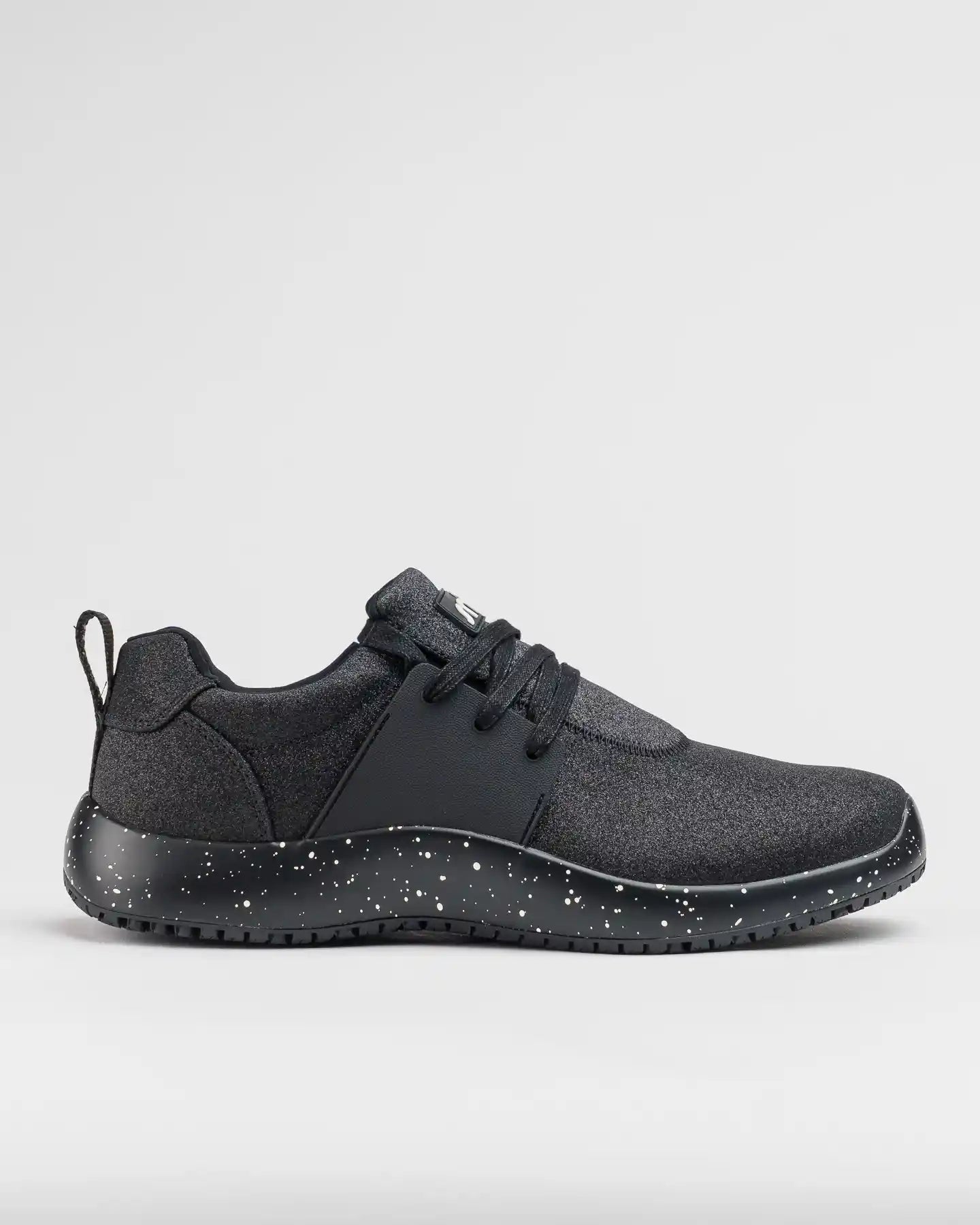 Black sparkle slip on sneakers online