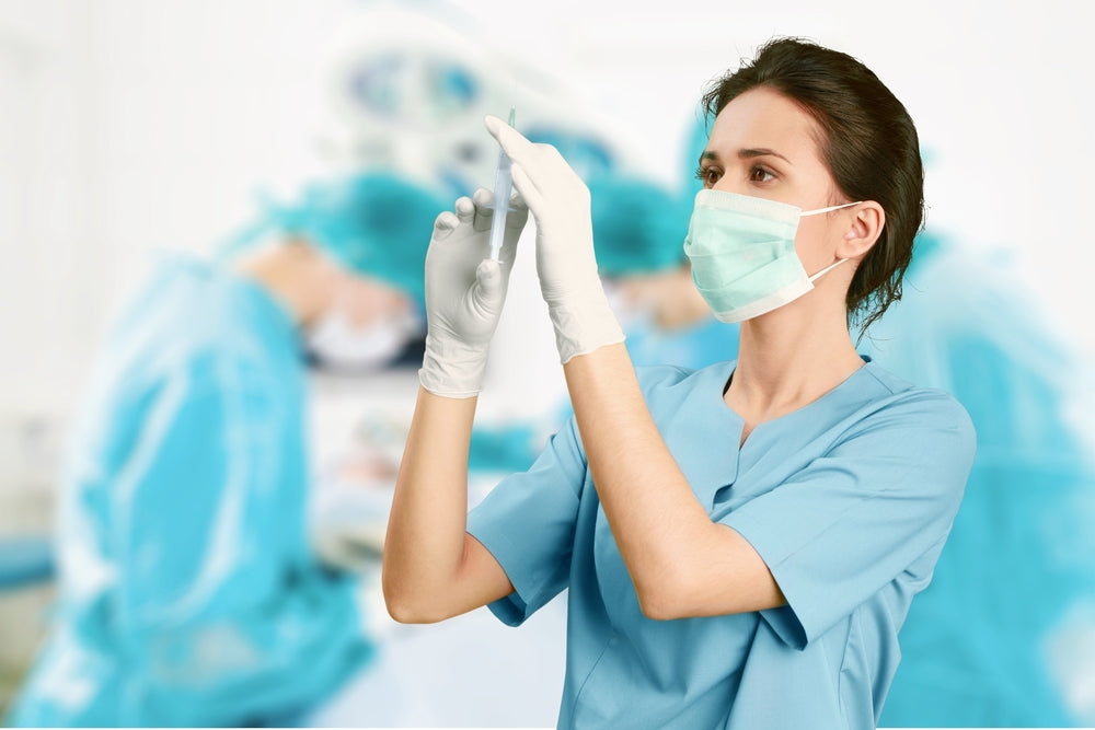 Nurse with syringe